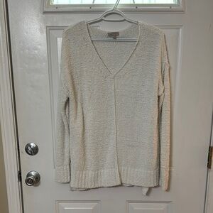 Cozy Cream V-Neck Sweater